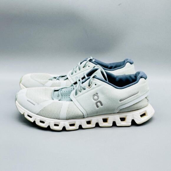 On Shoes Womens 7.5 White Blue Cloud CloudTec Swiss Engineering Running Sneakers - Picture 5 of 10